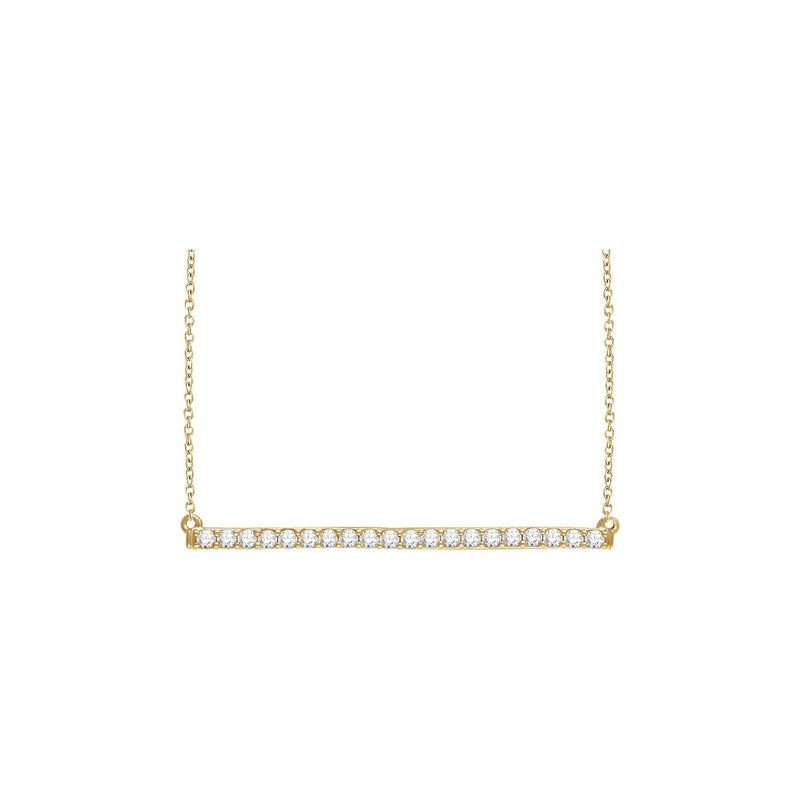 Accented Bar Necklace · 1.27–2.3 ct — 14K Yellow Gold