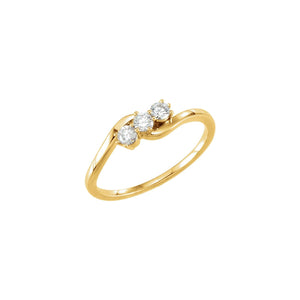 Three-Stone Ring · 0.25–1 ct — 14K Yellow Gold
