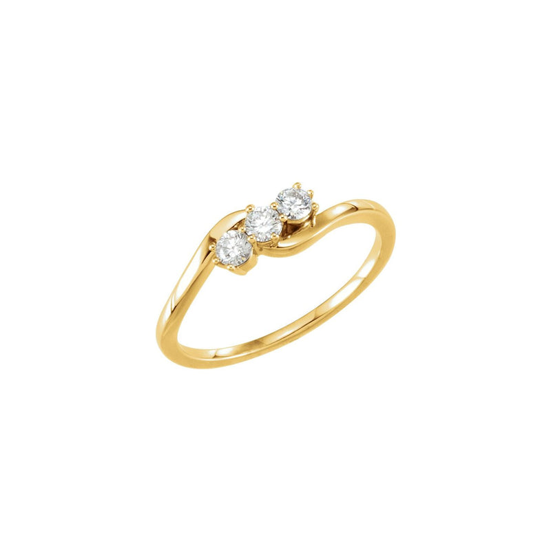 Three-Stone Ring · 0.25–1 ct — 14K Yellow Gold