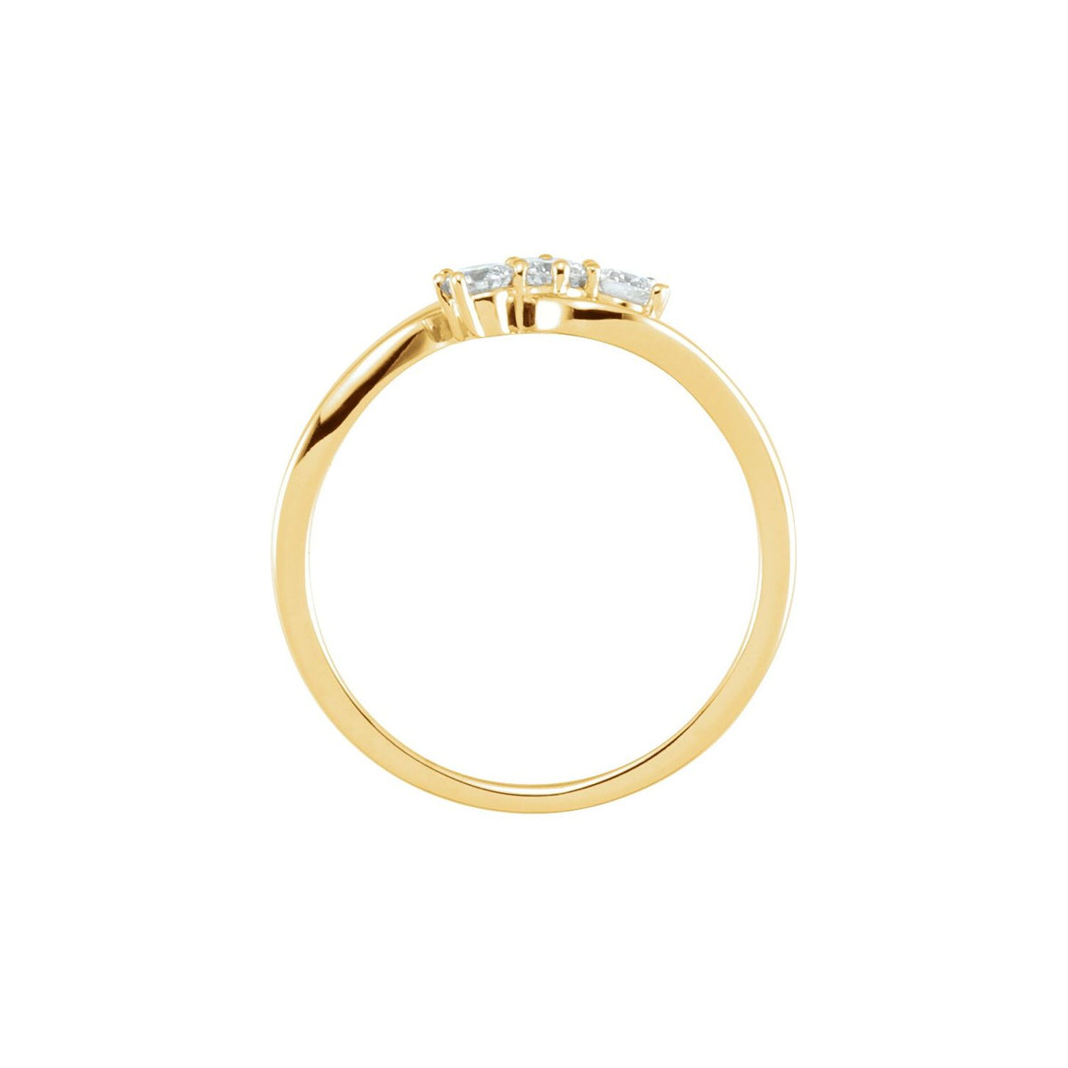Three-Stone Ring · 0.25–1 ct — 14K Yellow Gold view 2