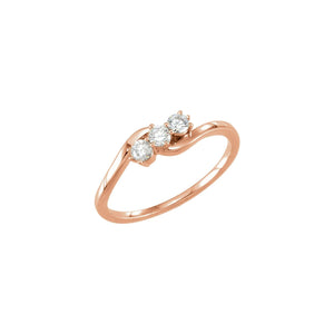 Three-Stone Ring · 0.25–1 ct — 14K Rose Gold