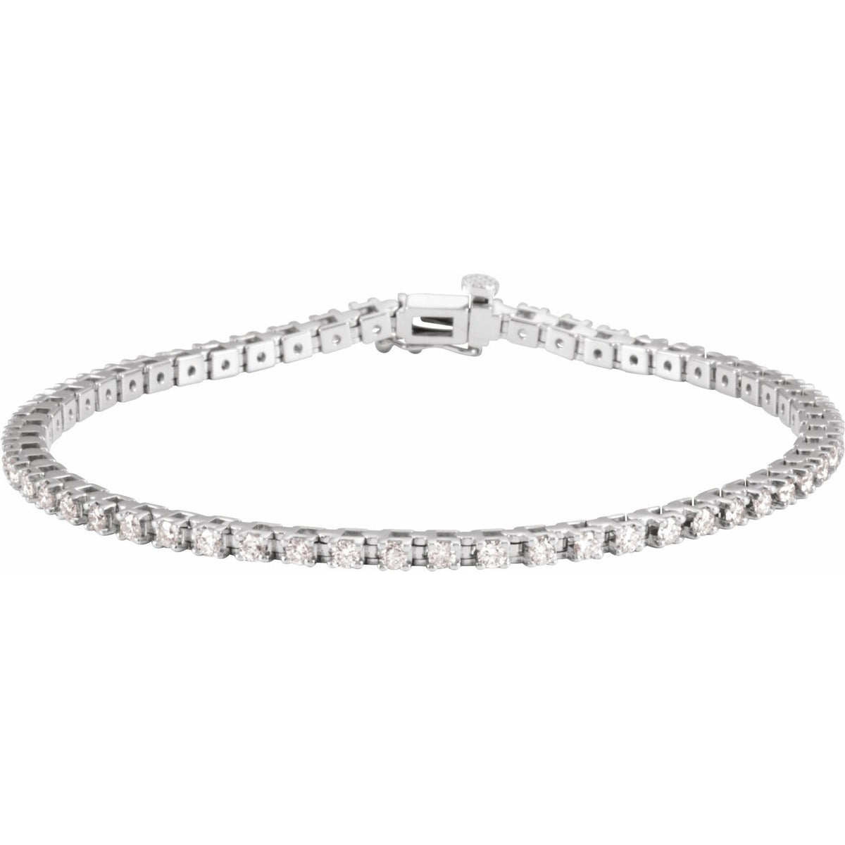 Line Bracelet · 2.25 ct — 14K White Gold