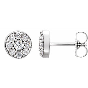 Cluster Earrings · 0.38 ct — 14K White Gold