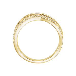 Criss-Cross Ring · 0.2 ct — 14K Yellow Gold view 2