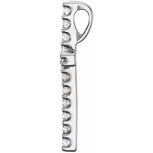 Petite Cross Necklace · 1.47–1.95 ct — 14K White Gold view 2