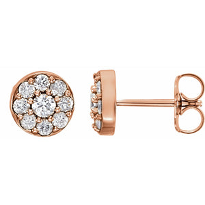 Cluster Earrings · 0.38 ct — 14K Rose Gold