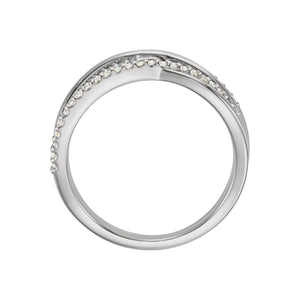 Criss-Cross Ring · 0.2 ct — 14K White Gold view 2