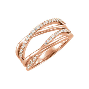 Criss-Cross Ring · 0.2 ct — 14K Rose Gold