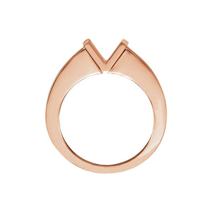 Channel-Set Solitaire Engagement Ring · 0.5–1 ct — 14K Rose Gold, detail