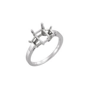 Three-Stone Engagement Ring · 0.5–1 ct — Sterling Silver