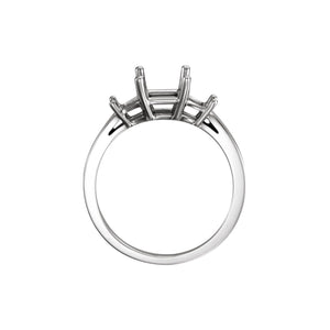 Three-Stone Engagement Ring · 0.5–1 ct — Sterling Silver, detail