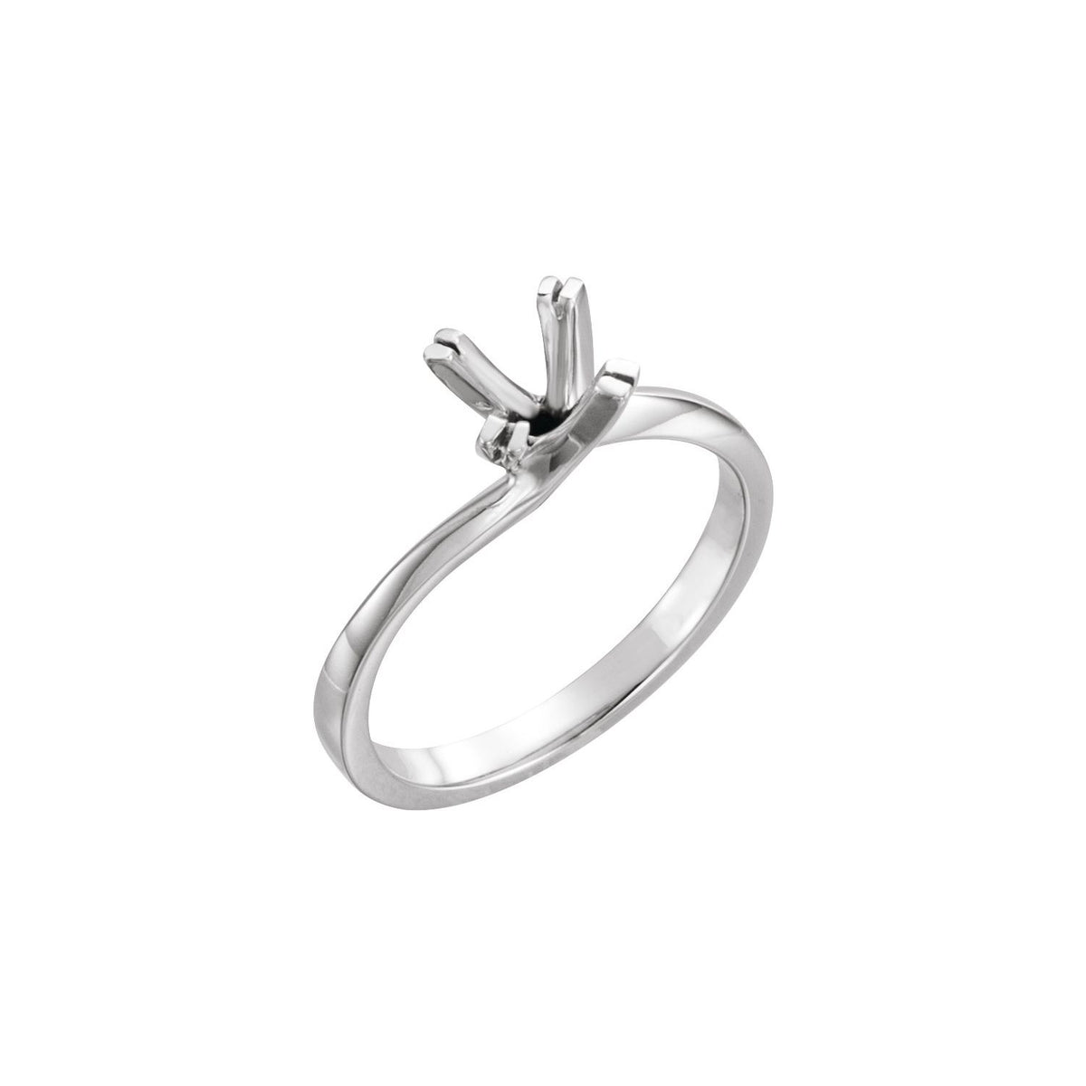 Split-Prong Solitaire Engagement Ring · 0.5–1 ct — Sterling Silver