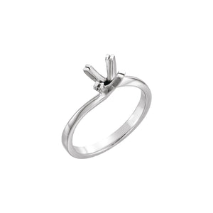 Split-Prong Solitaire Engagement Ring · 0.5–1 ct — Sterling Silver