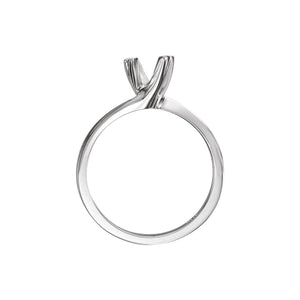 Split-Prong Solitaire Engagement Ring · 0.5–1 ct — Sterling Silver, detail