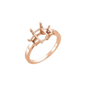 Three-Stone Engagement Ring · 0.5–1 ct — 14K Rose Gold