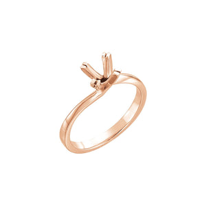 Split-Prong Solitaire Engagement Ring · 0.5–1 ct — 14K Rose Gold