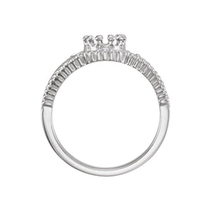 Vintage-Inspired Solitaire Ring · 0.5–2 ct — 18K White Gold, detail