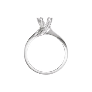 Solitaire Engagement Ring · 0.5–1.5 ct — Sterling Silver, detail
