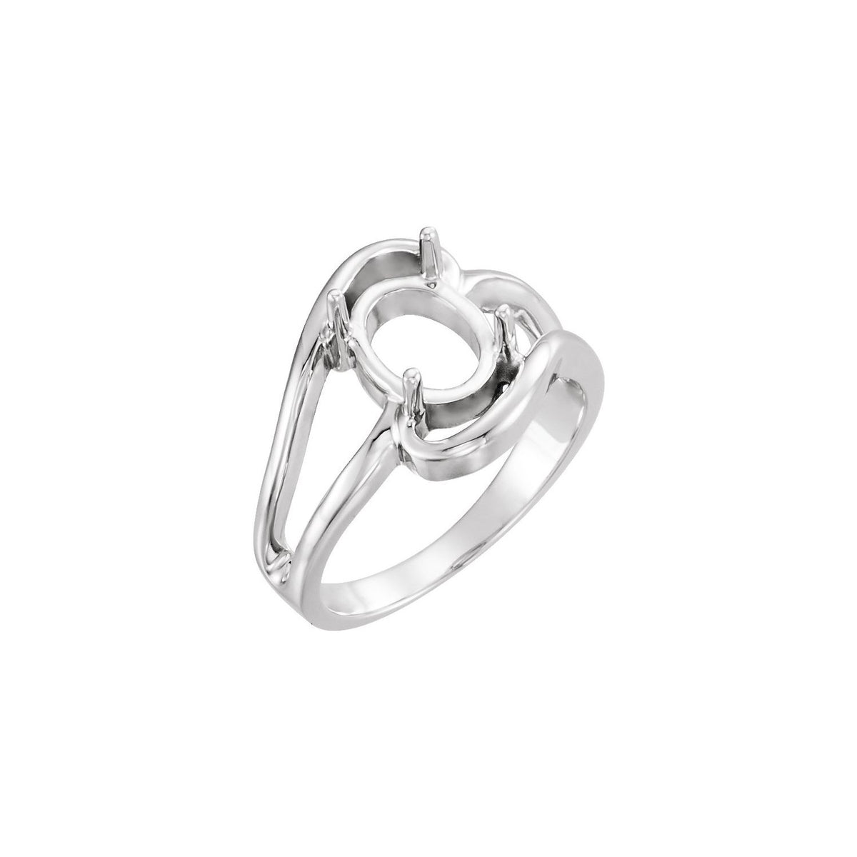 Oval Solitaire Ring · 0.5–2 ct — 18K White Gold