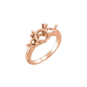 Three-Stone Engagement Ring · 2–3 ct — 14K Rose Gold