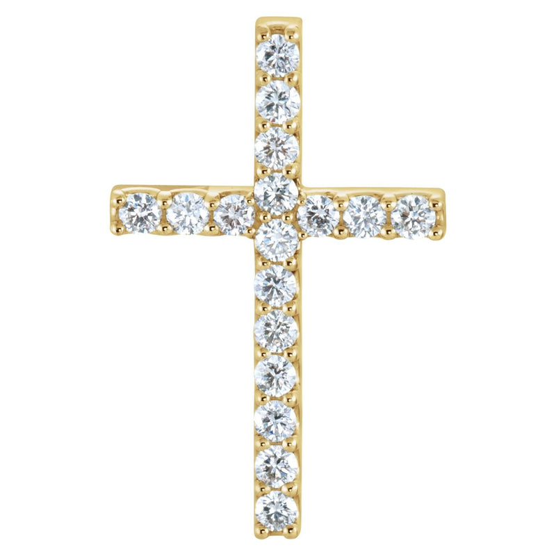 Petite Cross Necklace · 1.47–2.83 ct — 14K Yellow Gold