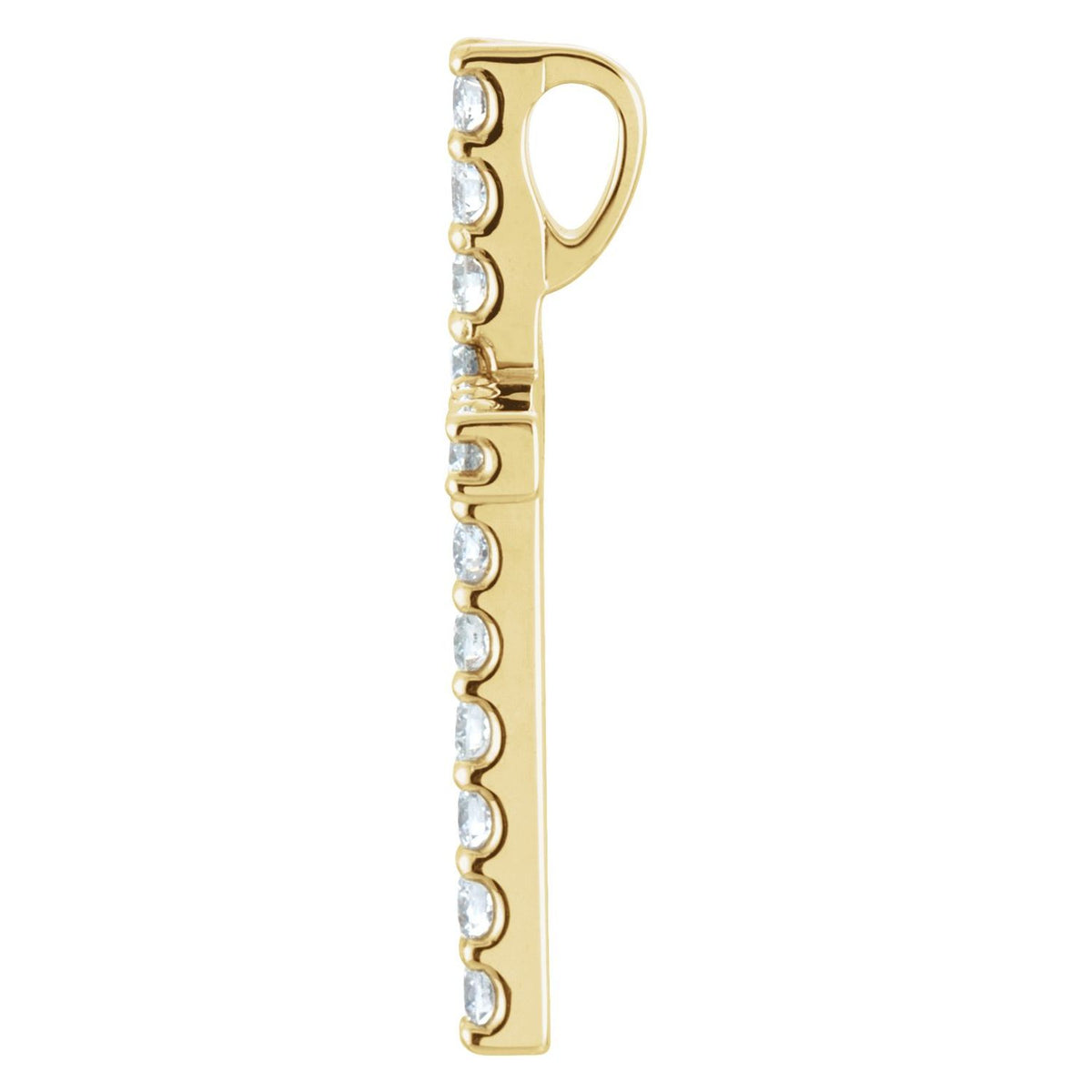 Petite Cross Necklace · 1.47–2.83 ct — 14K Yellow Gold view 2