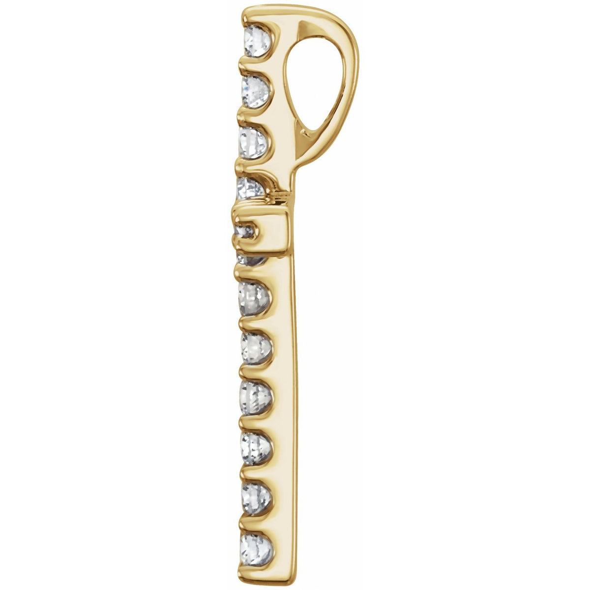 Petite Cross Necklace · 1.47–1.95 ct — 14K Yellow Gold view 2