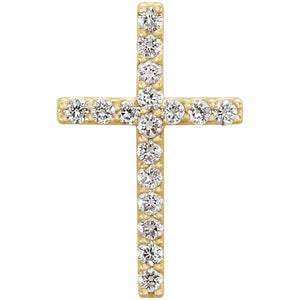 Petite Cross Necklace · 1.47–1.95 ct — 14K Yellow Gold