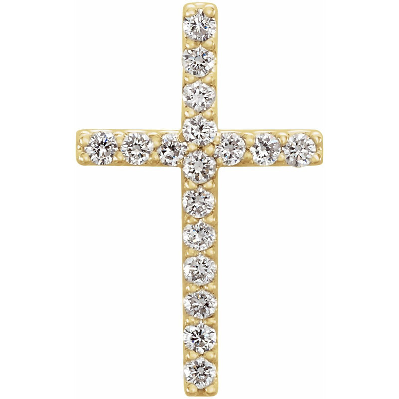Petite Cross Necklace · 1.47–1.95 ct — 14K Yellow Gold
