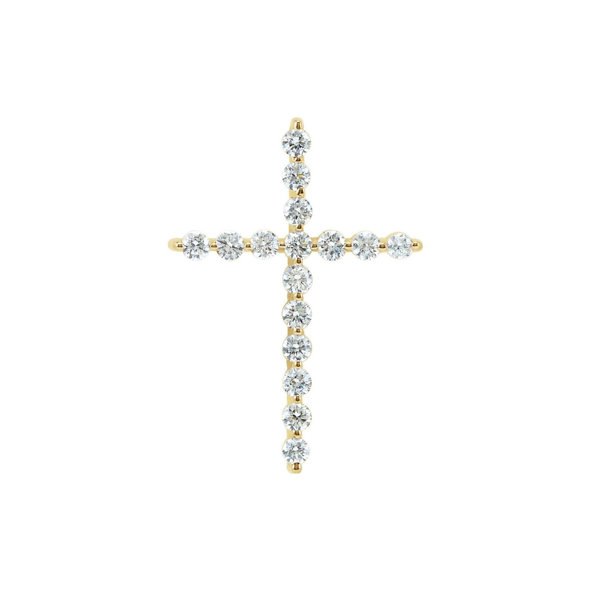 Cross Necklace · 1.7–4.5 ct — 14K Yellow Gold