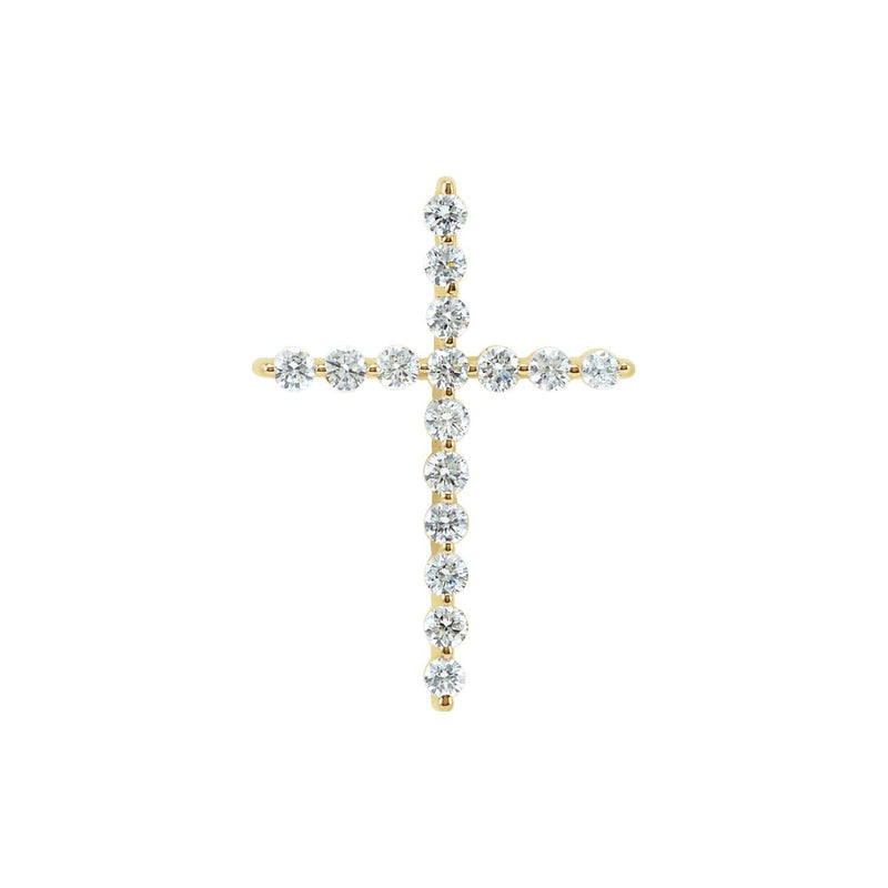 Cross Necklace · 1.7–4.5 ct — 14K Yellow Gold