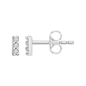 Bar Earrings · 0.05 ct — 14K White Gold