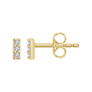 Bar Earrings · 0.05 ct — 14K Yellow Gold
