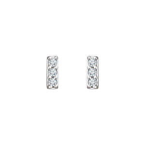 Bar Earrings · 0.05 ct — 14K White Gold view 2