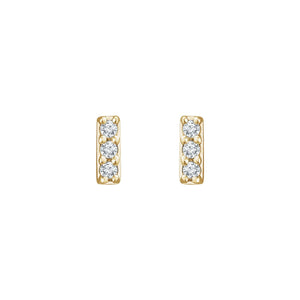 Bar Earrings · 0.05 ct — 14K Yellow Gold view 2