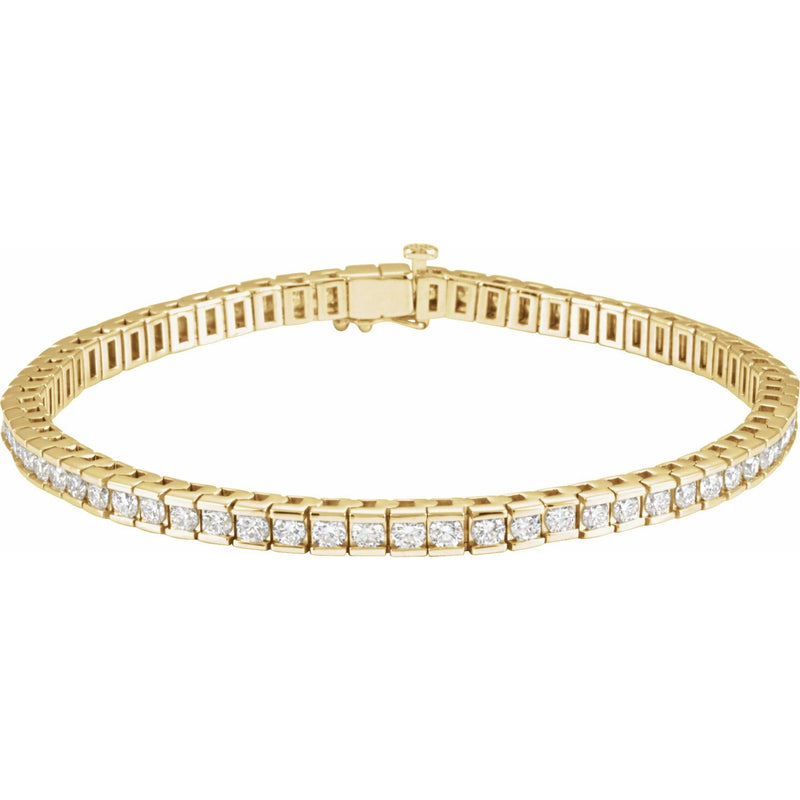 Accented Line Bracelet · 4 ct — 14K Yellow Gold
