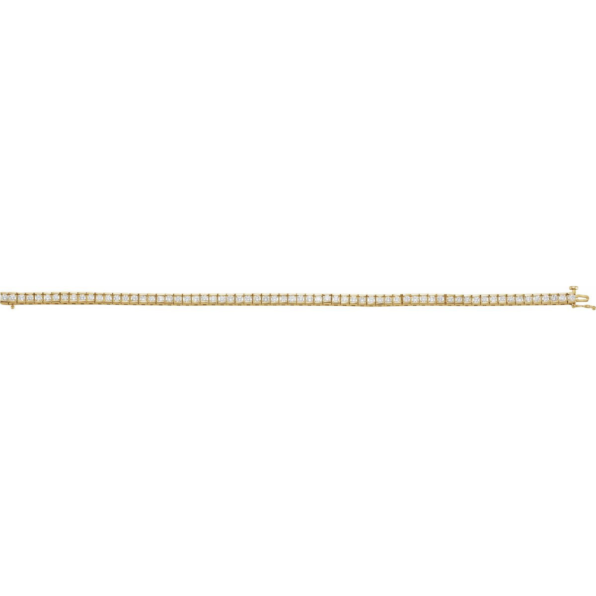 Accented Line Bracelet · 4 ct — 14K Yellow Gold view 2