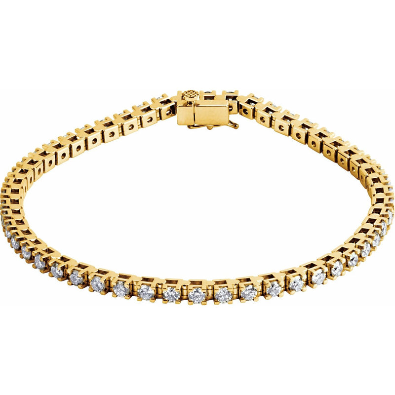 Line Bracelet · 3.5 ct — 14K Yellow Gold