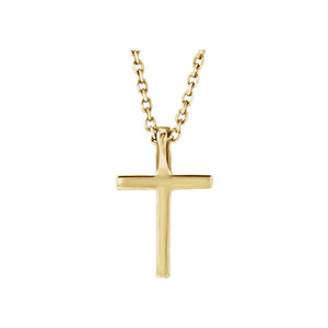 Petite Cross Necklace · 1.06 ct — 14K Yellow Gold view 3