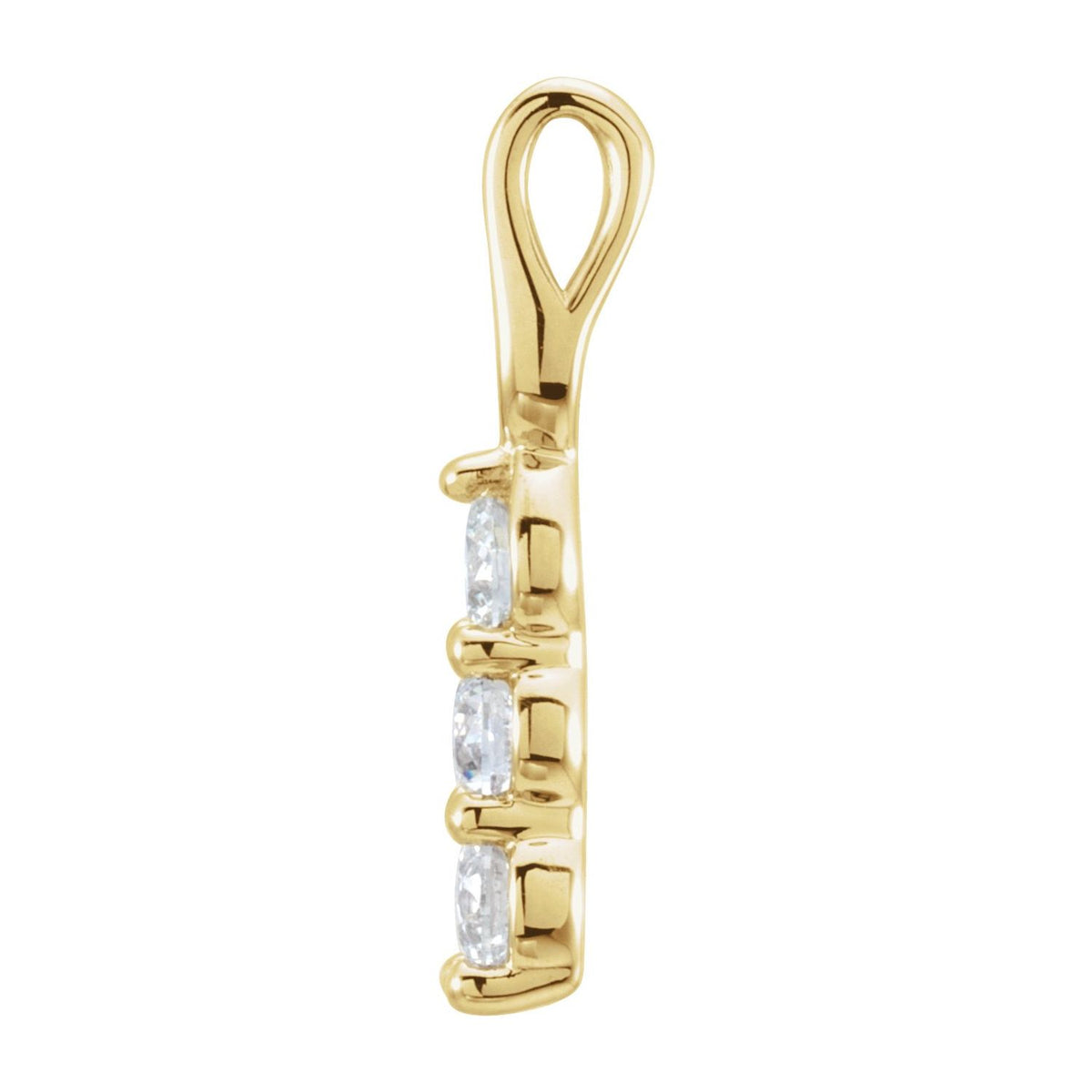 Three-Stone Pendant · 3.05–5.4 ct — 14K Yellow Gold view 2