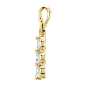 Three-Stone Pendant · 3.05–5.4 ct — 14K Yellow Gold view 2