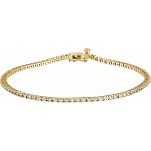 Line Bracelet · 0.88 ct — 14K Yellow Gold