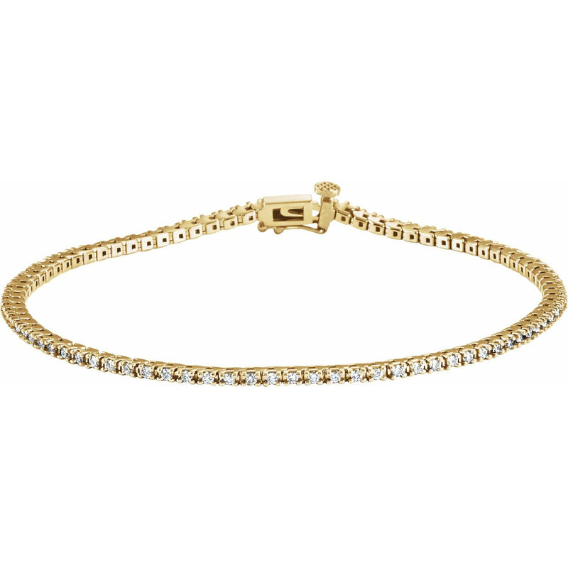 Line Bracelet · 0.88 ct — 14K Yellow Gold