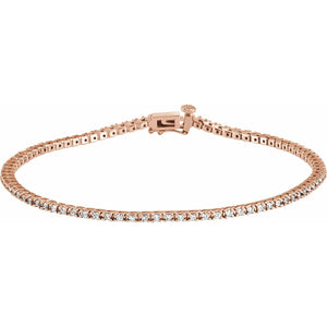 Line Bracelet · 0.88 ct — 14K Rose Gold