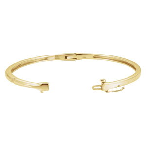 Accented Hinged Bangle Bracelet · 0.25 ct — 14K Yellow Gold view 2