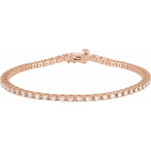 Line Bracelet · 2.25 ct — 14K Rose Gold