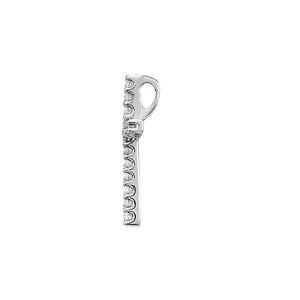 Petite Cross Necklace · 1.06 ct — 14K White Gold view 2