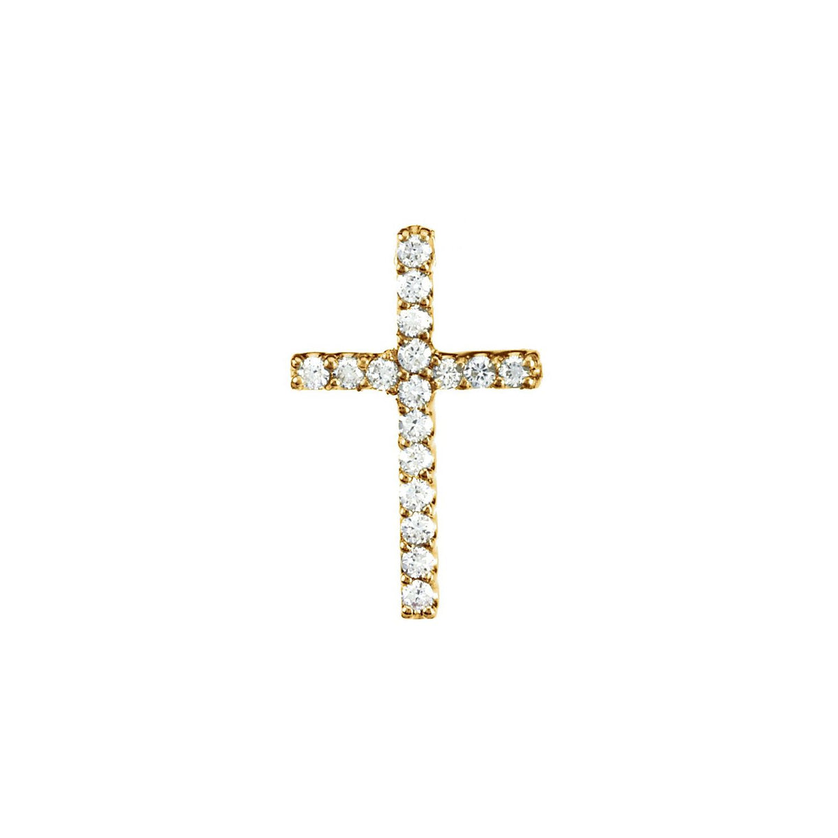 Petite Cross Necklace · 1.06 ct — 14K Yellow Gold