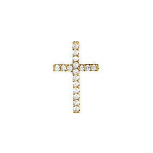 Petite Cross Necklace · 1.06 ct — 14K Yellow Gold