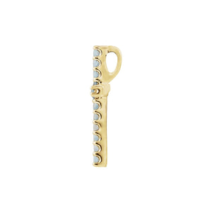 Petite Cross Necklace · 1.06 ct — 14K Yellow Gold view 2